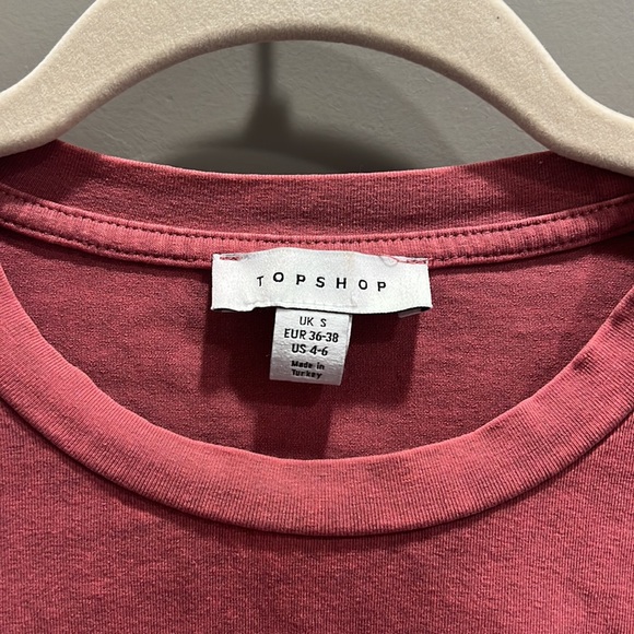 Topshop acid wash oversized T-shirt in rose pink - Picture 7 of 9